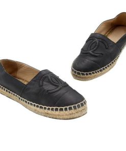 Replica Design Espadrille 38 Leather Cc Double Stacked Flats CC-0225N-0049