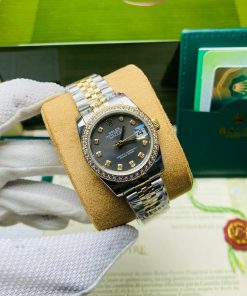 Design Rolex Datejust 36 Watch White Diamond Dial
