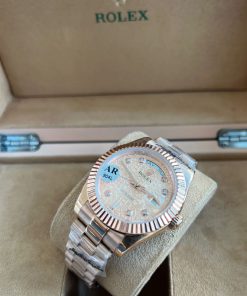 Design Rolex Day-Date 36 Fluted Bezel Gold Watch