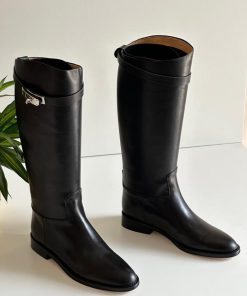 Design LEATHER KNEE HIGH BOOTS 5 CM