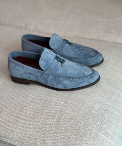 sporty lace-up suede loafers