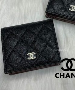 CHANEL Leather Folding Wallet